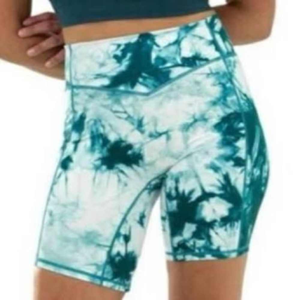 Balance Athletica Teal Tie-Dye Athletic Shorts